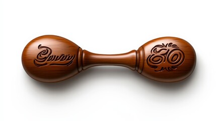 Engraved Wooden Baby Rattle: A charming, handcrafted wooden baby rattle with intricate engravings. Perfect for newborn photoshoots or gifting.