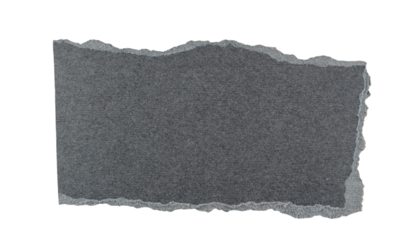 Paper scrap with torn edges, Grey Torn paper in a rectangle shape, ripped Grey paper sheet, label, banner paper graphic element, speech bubble isolated on a transparent background - Powered by Adobe