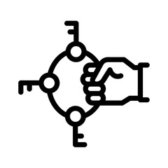 23 opportunity line icon illustration vector graphic