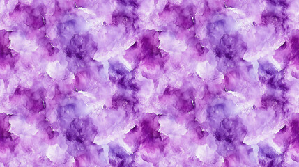 Fototapeta premium Seamless pattern featuring vibrant purple tie dye and abstract watercolor textures ideal for fabric design and artistic projects