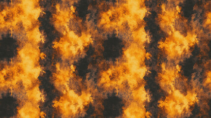 Traditional dye pattern featuring brown seamless repeat with yellow bohemian accents shibori watercolor design for vibrant fabric and wallpaper applications