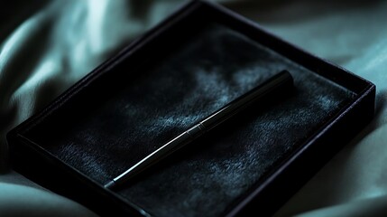 Luxury Black Pen in Velvet Box