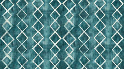 Seamless Aegean Teal grunge wash linen print pattern modern rustic textile effect for nautical home decor geometric design