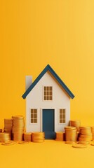 House with gold coins.