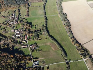 A photo of a large field