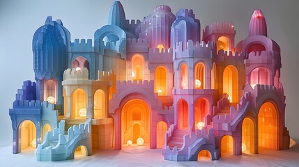 Glow in the dark building set introduce. AI generated