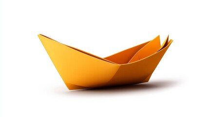 Golden Origami Boat: A simple yet elegant origami boat crafted from golden paper, symbolizing hope, dreams, and journeys. 