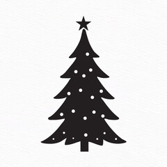 Silhouette set of Christmas tree illustrations in diverse artistic styles, ideal for festive design elements, holiday decor, and seasonal graphics