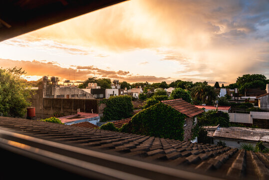 vista de mi ciudad desde la ventana de mi casa en Argentina