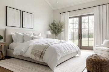 White and Clane French modern bedroom