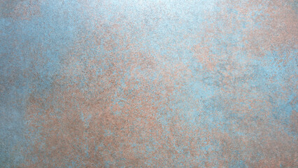 A blue and brown wall with a textured surface background. wall is a mix of blue and brown colors,...
