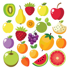 fruits set vector
