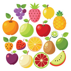 fruits set vector