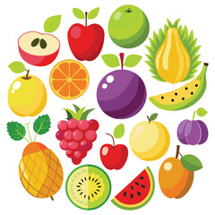 fruits set vector