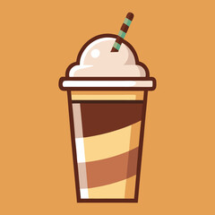 cup of coffee with ice illustration