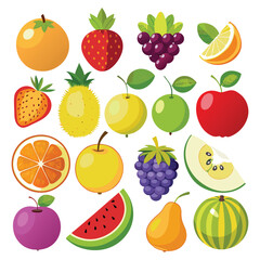 fruits set vector