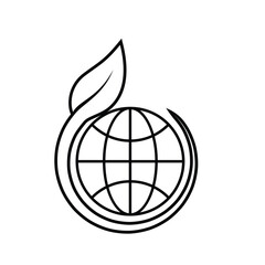 sustainable icon. with reuse, recycle, renewal for carbon reduction, net zero, green energy, eco friendly concept. outline design style. vector illustration