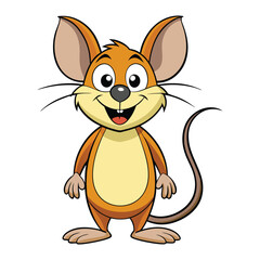 funny mouse on white background