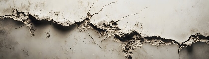 Obraz premium Cracked and Weathered Concrete Wall Surface