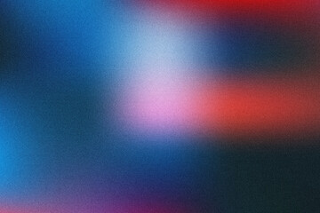 Moody abstract grainy gradient background with deep blue and vibrant red blurs, blurred background, color blending effect, aesthetic soft texture