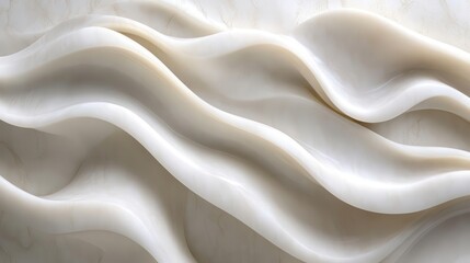 Obraz premium seamless white wave texture pattern background evoking a sense of calm and elegance with its smooth curves ideal for design projects requiring a sophisticated minimalist aesthetic