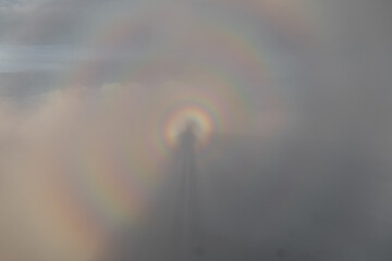 Brockengespenst, bzw  Eigenschatten im Nebel, 