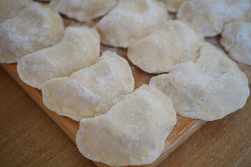 Ukrainian national cuisine, varenyky z kartoplyu .