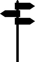 Direction indicator filled icon. Vector icons from the business collection.