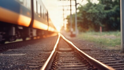 Obraz premium train on the railway