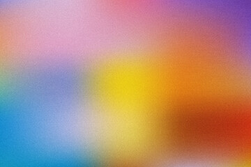 Colorful gradient abstract grainy gradient background with vibrant pink, orange and blue blur, blurred background, color blending effect, aesthetic soft texture
