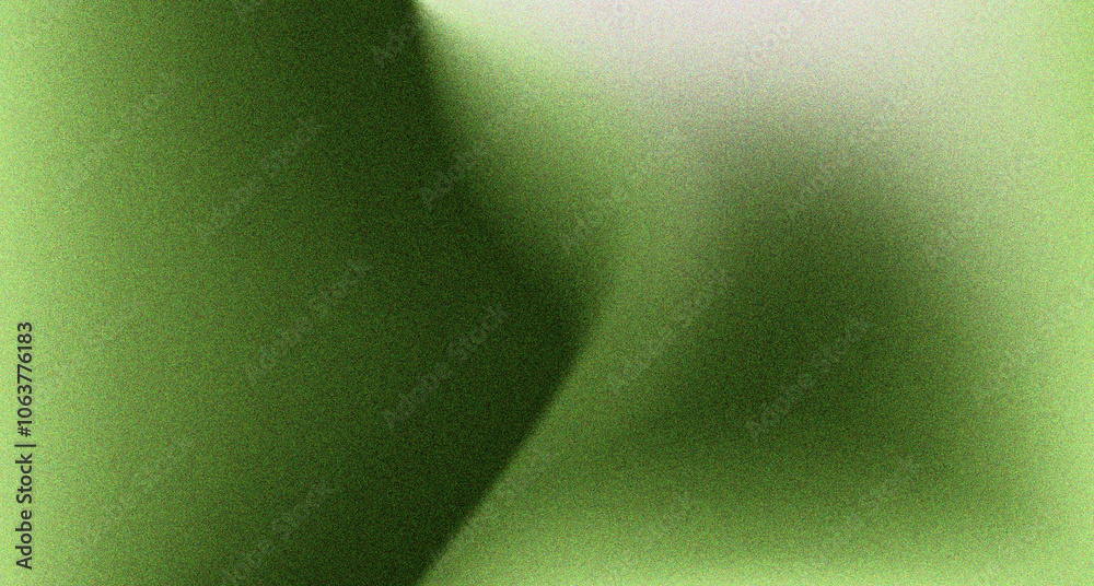 Wall mural modern dark to light green abstract grainy color gradient background, noise texture effect backgroun