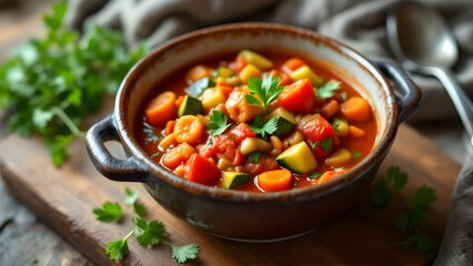 Rustic Vegetable Stew with Zucchini and Carrots (Gluten-Free Cuisine)