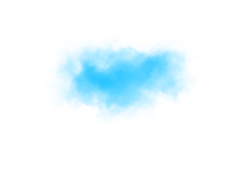 Realistic blue cloud or fog transparent background