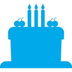 Happy birtday single vector icon