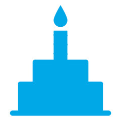 Happy birtday single vector icon