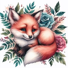 Fototapeta premium Rotfuchs Tattoo