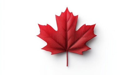 Canadian Maple Leaf:  A vibrant, red maple leaf, the iconic symbol of Canada, stands alone against a clean background.  Its intricate details and rich color evoke a sense of national pride.