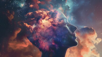 Ethereal Cosmic Dreamscape of Swirling Galactic Energies and Nebulae in the Infinite Universe