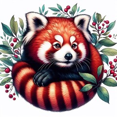 Obraz premium Roter Pandabär Tattoo