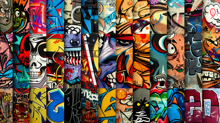 Fototapeta premium Vibrant Street Art Mural in an Urban Setting
