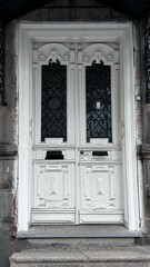 white vintage doors