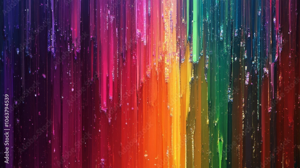 Wall mural an artistic representation showcasing vibrant and dripping colors that create a truly visually stunn