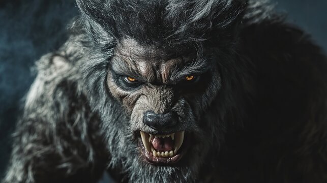 A werewolf Halloween makeup tutorial, focusing on creating realistic fur textures and fierce features.