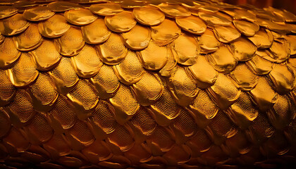 Fototapeta premium golden dragon scales display rich texture chinese new year celebration decorations