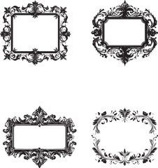 Silhouette of a decorative vintage frame vector