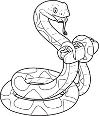 Snake Hotdog Animal Vector Graphic Art Illustration