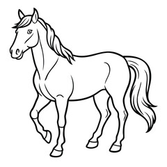 Line Drawing of a Horse