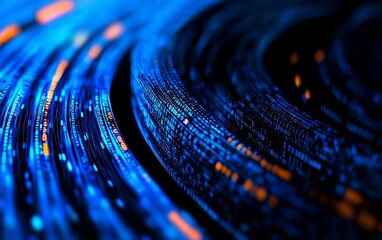 Abstract blue data stream background