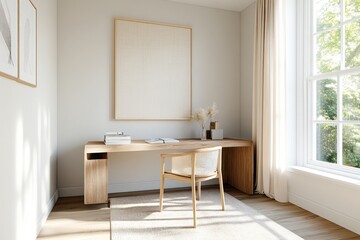 Fototapeta premium Modern Eclectic Home Office Design with Vintage Touches