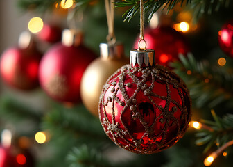 Elegant colorful Christmas ornaments ideal for holiday decorating and festive celebrations with family and friends year round